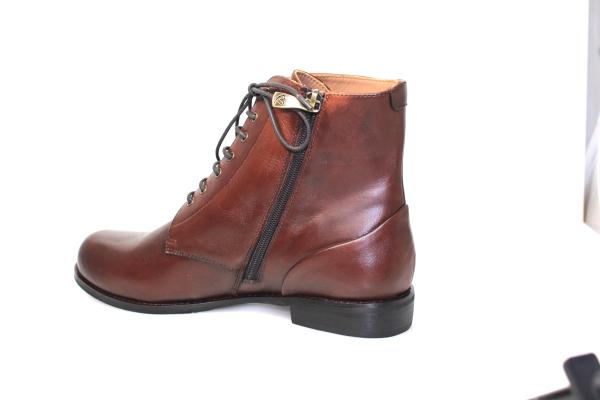 Schnürstiefelette mit Reißverschluss